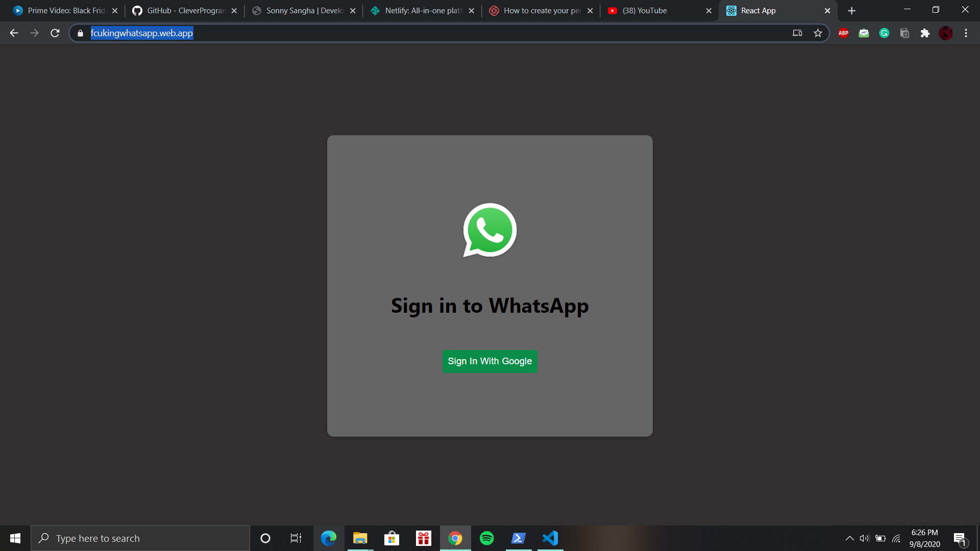 whatsapp clone with react